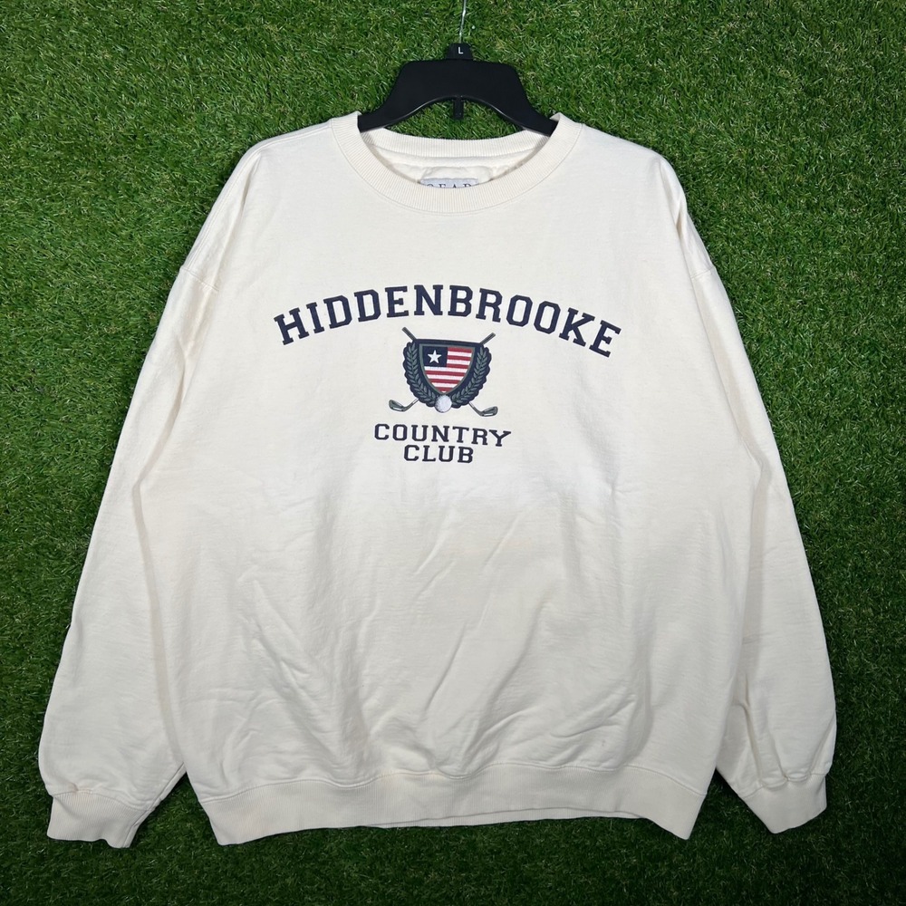 Vintage Gear For Sports Hiddenbrooke Country Club Sweatshirt Mens L Cream USA